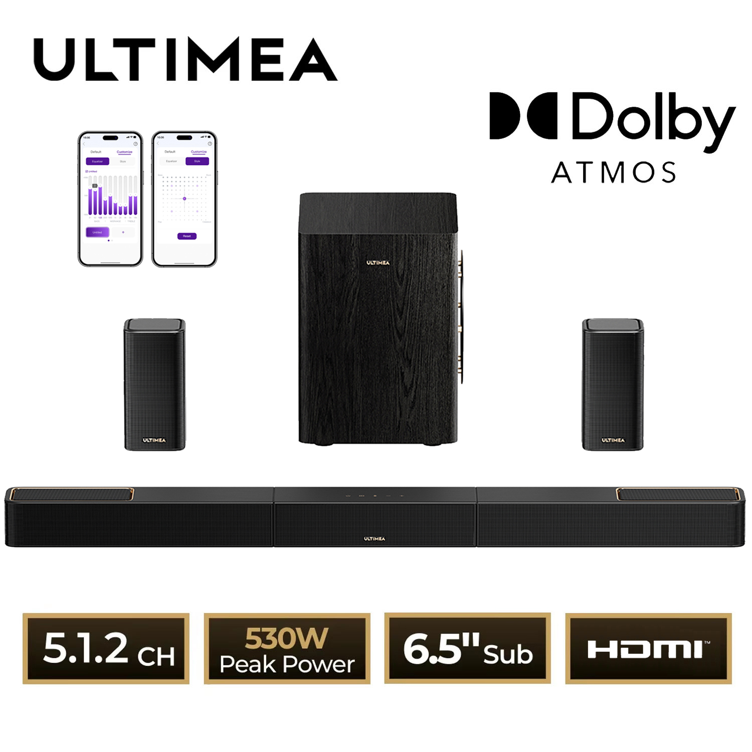 Home Cinema Ultimea - ULTIMEA Skywave Series 5.1.2ch Sound Bar