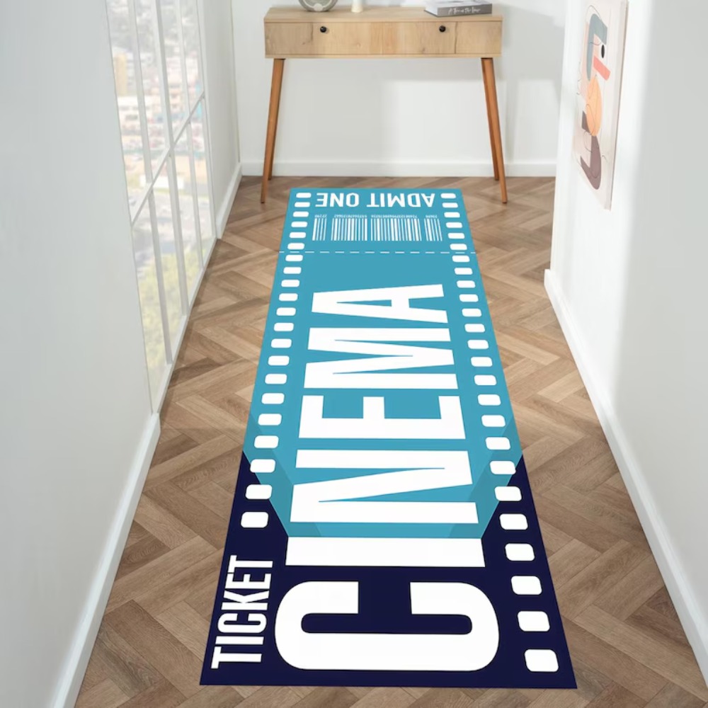 Home Cinema Ultimea - Vintage Cinema Movie Theme Carpet Mat