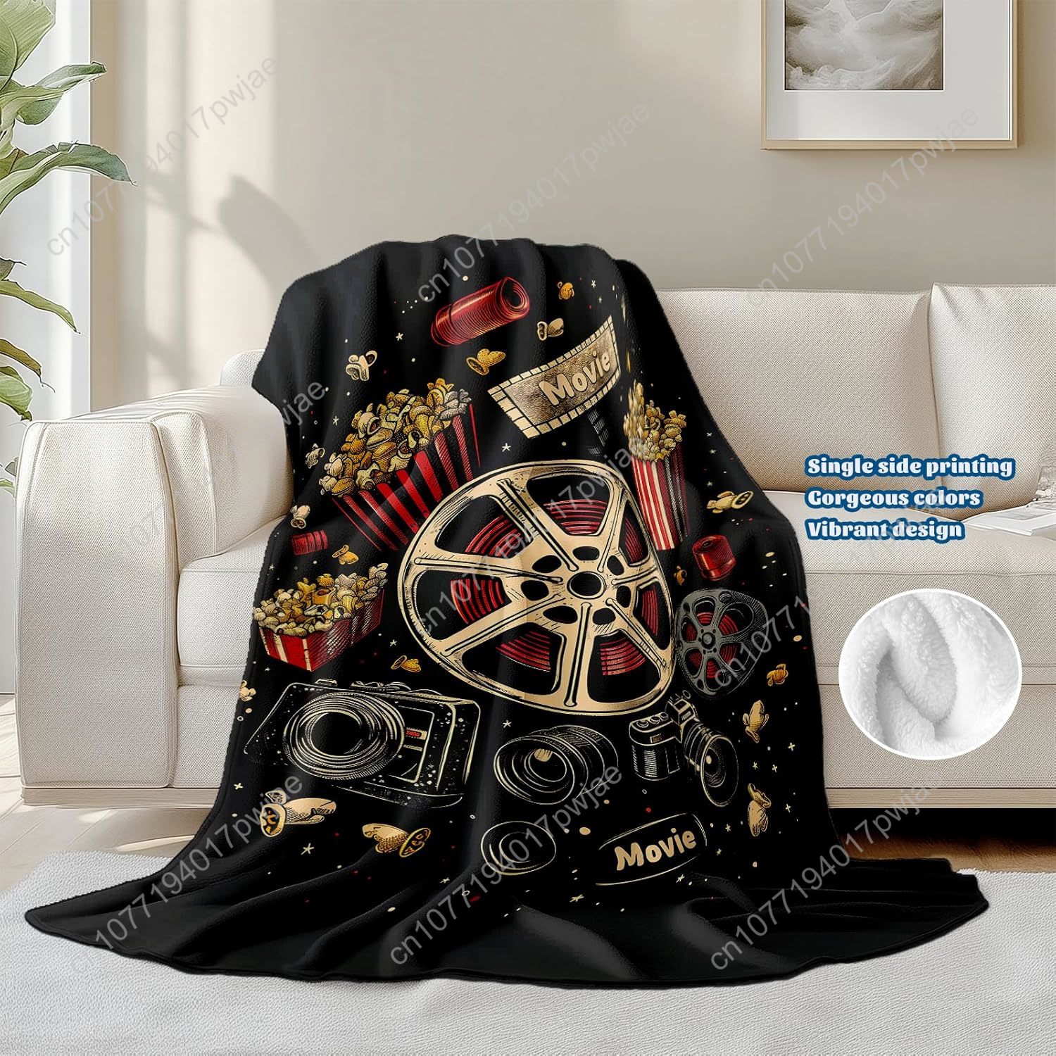 Movie Ticket Popcorn Throw Bla – Home Cinema Gifts Bewertung und Preis