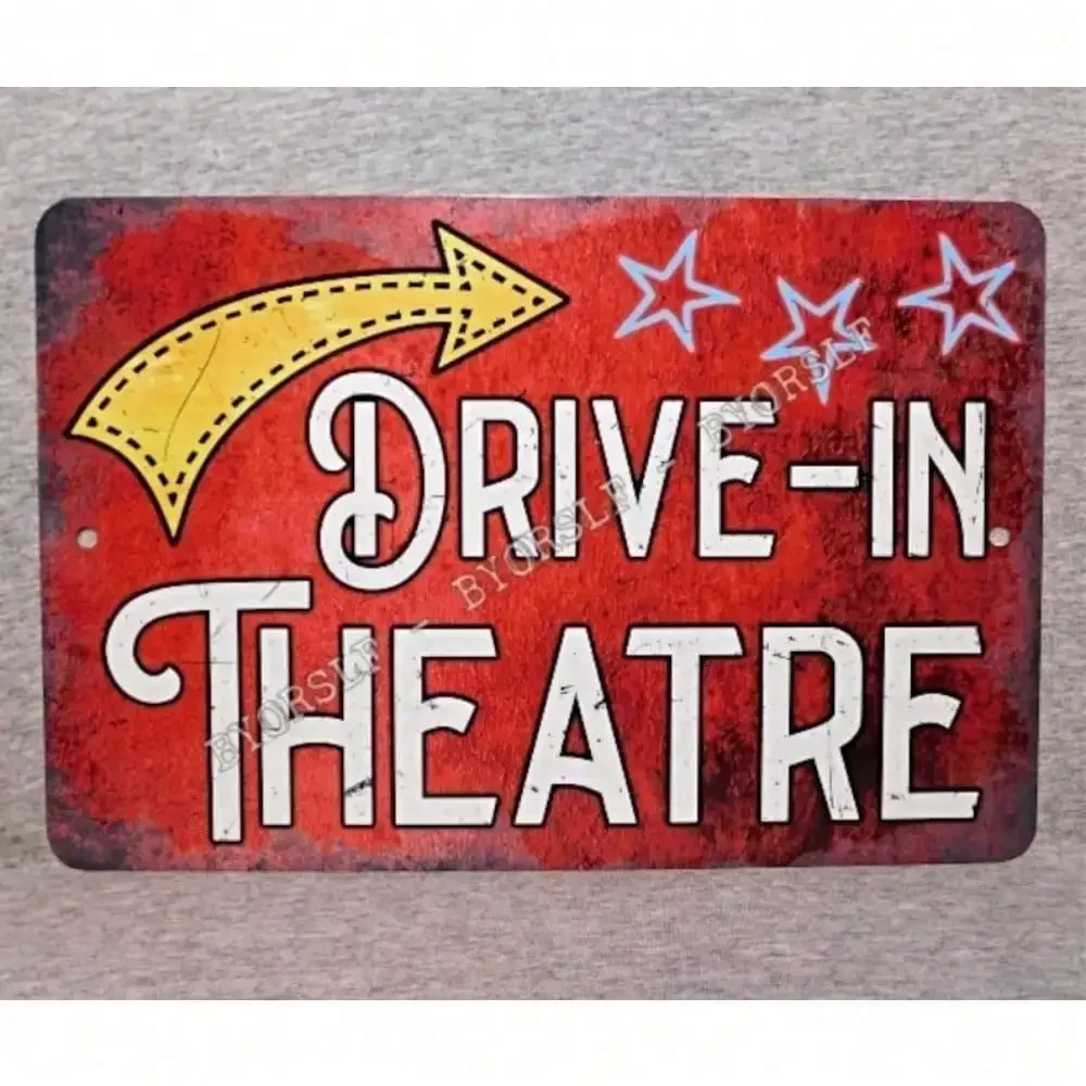 Metal Drive-in Theatre Sign 8x – Home Cinema Gifts Bewertung und Preis